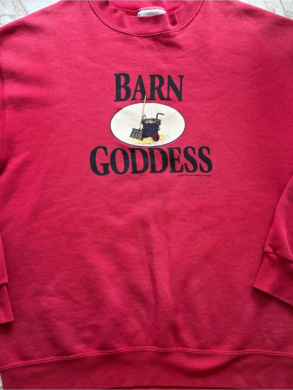 Lee Red 'Barn Goddess' Crewneck Sweatshirt